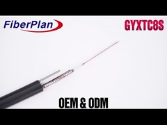 شکل 8 کابل فیبر نوری زره دار تک حالت چند حالت 6 هسته سیم فولادی پشتیبانی شده GYXTC8S